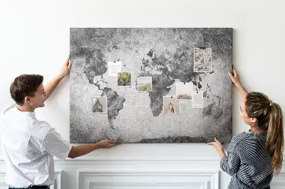 Tableau en liège décoratif Atlas des terres du monde