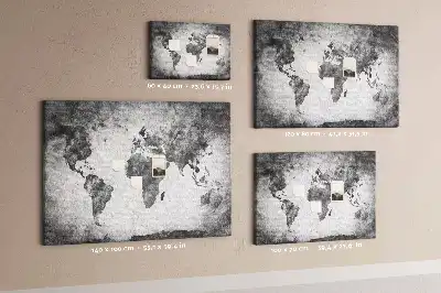 Tableau en liège décoratif Atlas des terres du monde