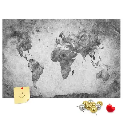 Tableau en liège décoratif Atlas des terres du monde