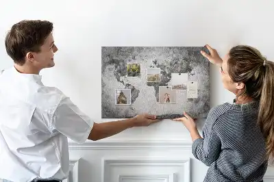 Tableau en liège décoratif Atlas des terres du monde