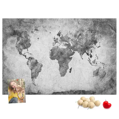 Tableau en liège décoratif Atlas des terres du monde