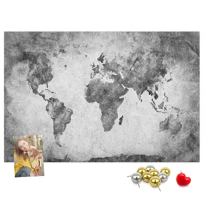 Tableau en liège décoratif Atlas des terres du monde