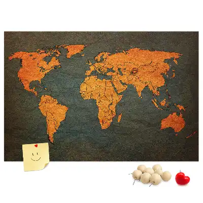 Grande carte du monde en liège