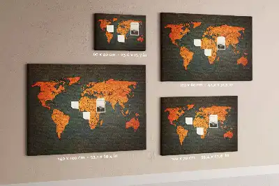 Grande carte du monde en liège