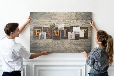 Tableau d’affichage en liège Citation familiale pour le mur