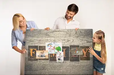 Tableau d’affichage en liège Citation familiale pour le mur