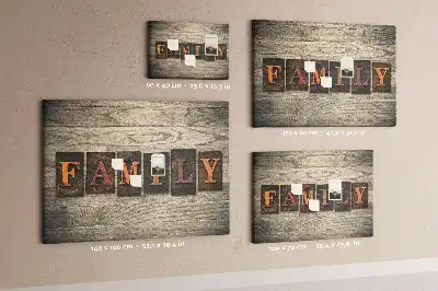 Tableau d’affichage en liège Citation familiale pour le mur