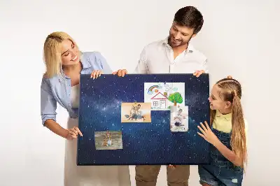 Tableau de liège motif ciel étoilé sombre