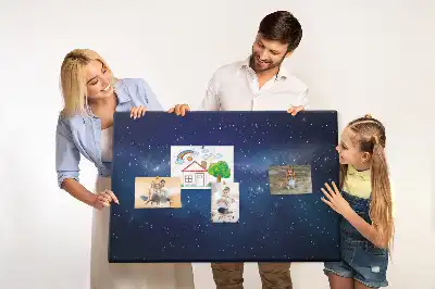 Tableau de liège motif ciel étoilé sombre