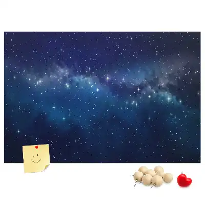 Tableau de liège motif ciel étoilé sombre