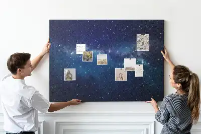 Tableau de liège motif ciel étoilé sombre