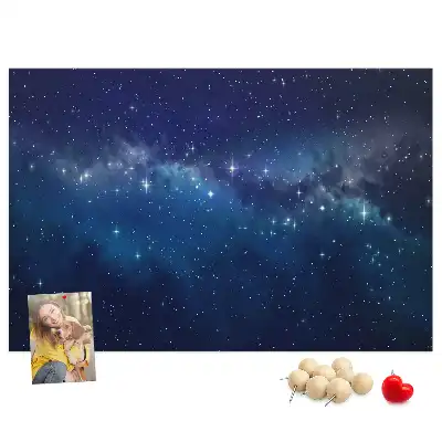 Tableau de liège motif ciel étoilé sombre
