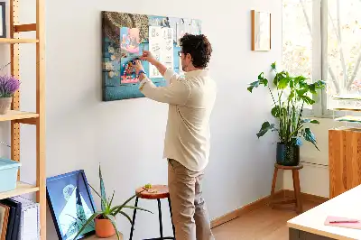 Tableau d’affichage en liège Chapeau et tongs