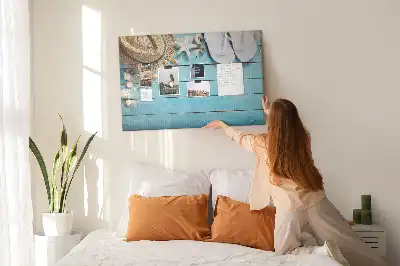Tableau d’affichage en liège Chapeau et tongs