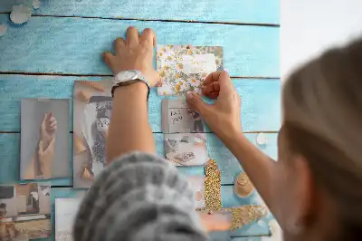 Tableau en liège déco Coquillages sur bois