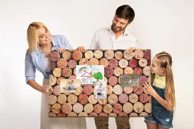 Tableau d’affichage en liège Collection de bouchons de bouteilles