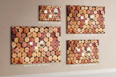 Tableau d’affichage en liège Collection de bouchons de bouteilles