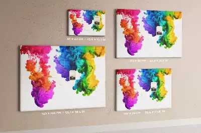 Tableau en liège décoratif motif arc-en-ciel