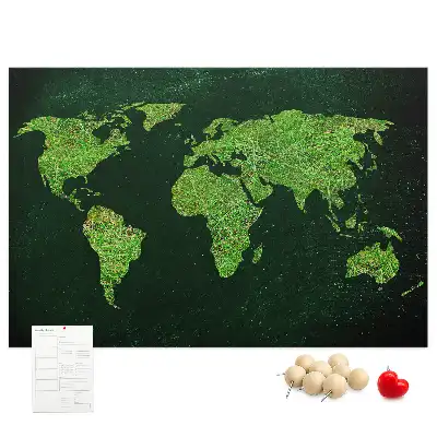 Tableau en liège décoratif carte du monde