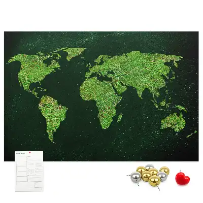 Tableau en liège décoratif carte du monde