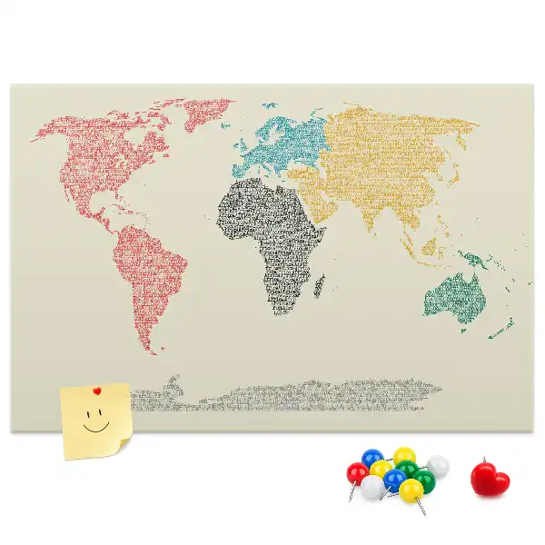 Carte du monde murale en liège
