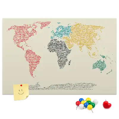 Carte du monde murale en liège