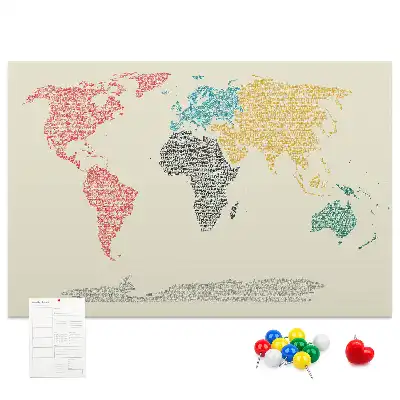 Carte du monde murale en liège