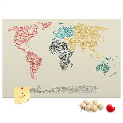 Carte du monde murale en liège