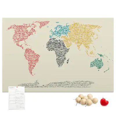 Carte du monde murale en liège