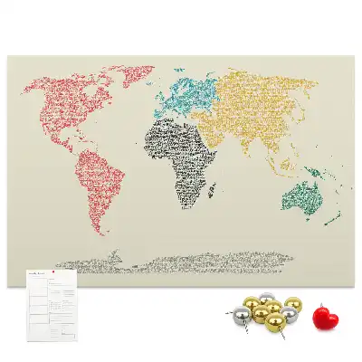 Carte du monde murale en liège