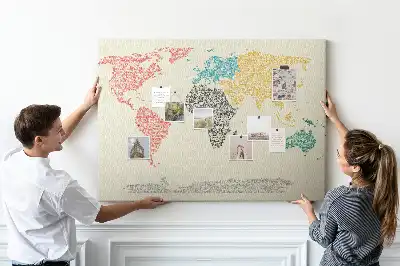Carte du monde murale en liège