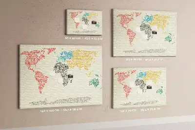 Carte du monde murale en liège