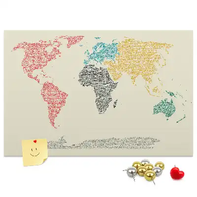 Carte du monde murale en liège