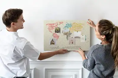 Carte du monde murale en liège