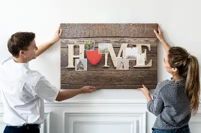 Tableau en liège décoratif avec inscription Home