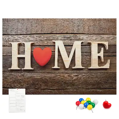 Tableau en liège décoratif avec inscription Home