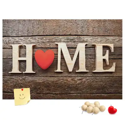 Tableau en liège décoratif avec inscription Home