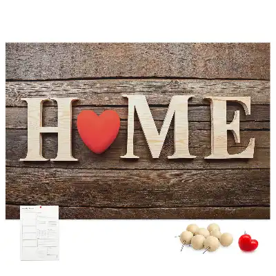 Tableau en liège décoratif avec inscription Home
