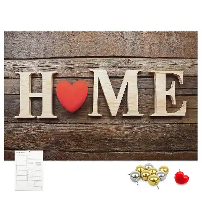 Tableau en liège décoratif avec inscription Home