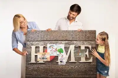 Tableau en liège décoratif avec inscription Home