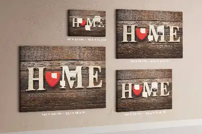 Tableau en liège décoratif avec inscription Home