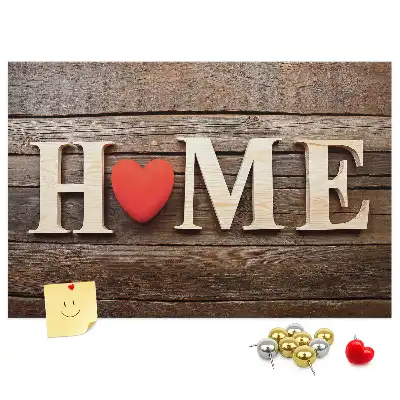 Tableau en liège décoratif avec inscription Home