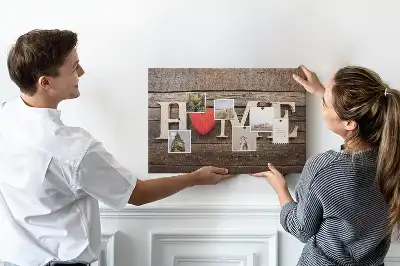 Tableau en liège décoratif avec inscription Home