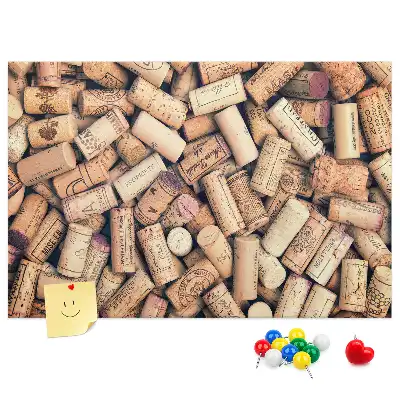Tableau de liège motif bouchons de vin