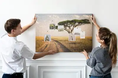 Tableau de liège Paysage d'Afrique