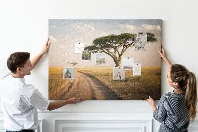 Tableau de liège Paysage d'Afrique