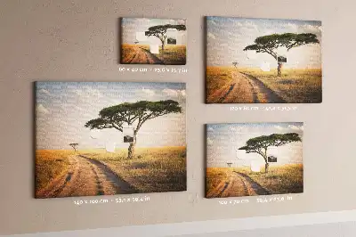 Tableau de liège Paysage d'Afrique