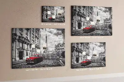 Tableau en liège déco Vieille voiture ville