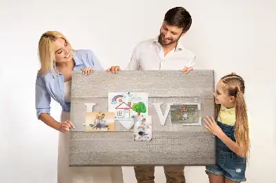 Tableau de liège décoratif Slogan amour pour intérieur