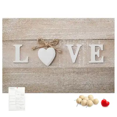 Tableau de liège décoratif Slogan amour pour intérieur